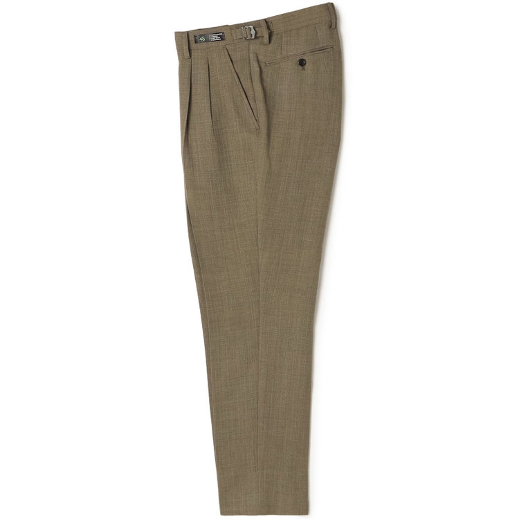 ブラックライン 【RBC】【春夏】2タックパンツ/カーキ/サイド尾錠/4S SUSTAINABILITY&ECOLOGY FABRIC/※裾上げ済仕様 黄淡色