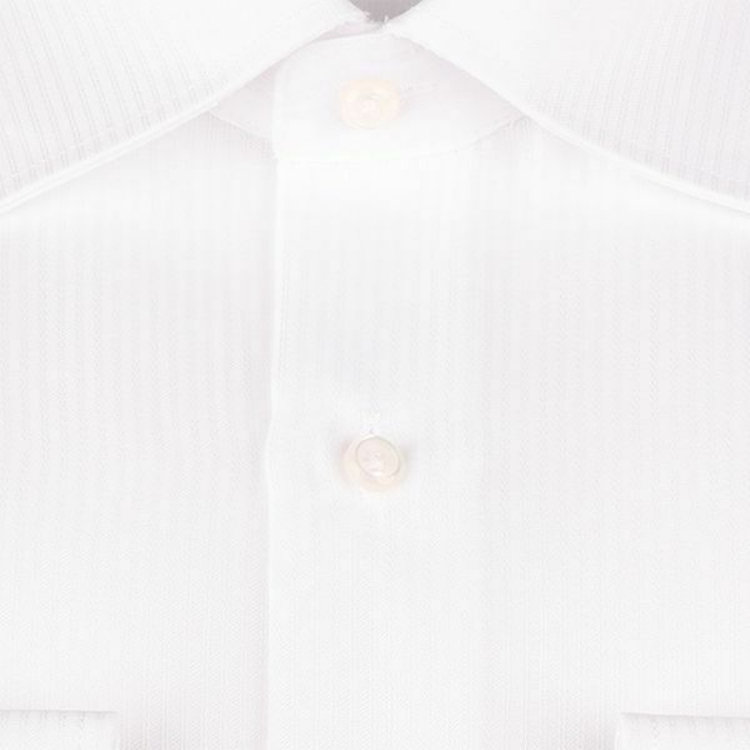 ブラックライン 【SILVER LINE】【形態安定】ワイドカラードレスワイシャツ/ホワイト×ドビーストライプ ホワイト系(白)