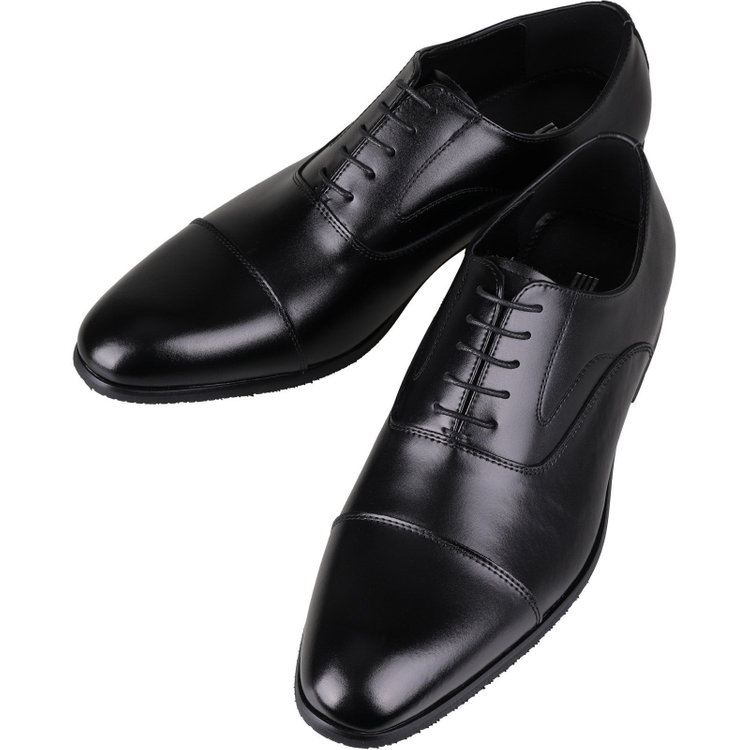 SL】ストレートチップドレスシューズ/ブラック/革 /セメント製法