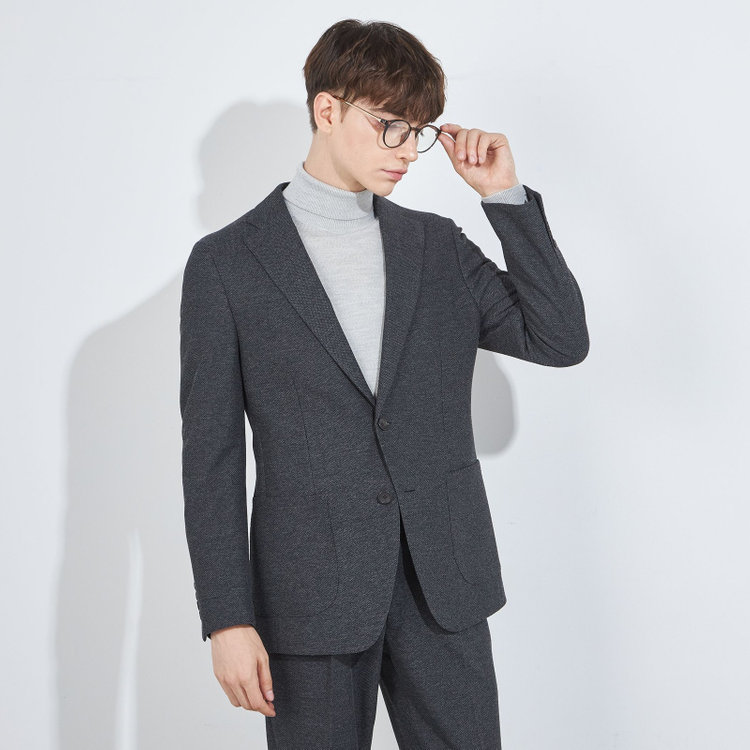 シルバーライン 【CLASSICO TAPERED】【秋冬】2釦シングルジャケット/グレー/4S SUSTAINABILITY&ECOLOGY FABRIC グレー濃色