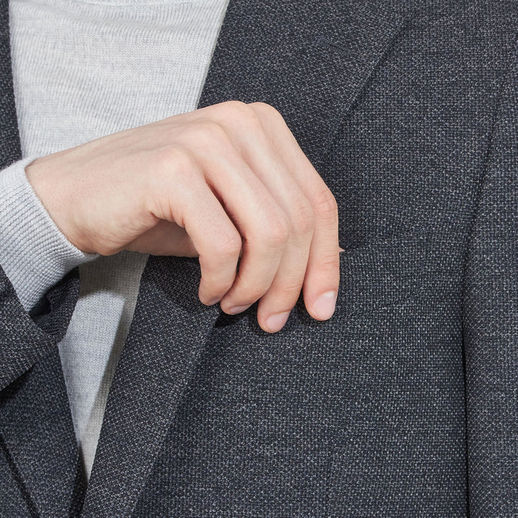 シルバーライン 【CLASSICO TAPERED】【秋冬】2釦シングルジャケット/グレー/4S SUSTAINABILITY&ECOLOGY FABRIC グレー濃色