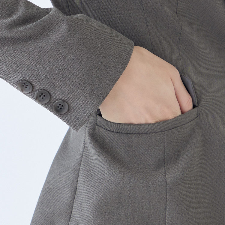 ブラックライン 【SKINNY】【年間】1釦シングルジャケット/グレー×シャドーツイル/ウォッシャブル グレー中間