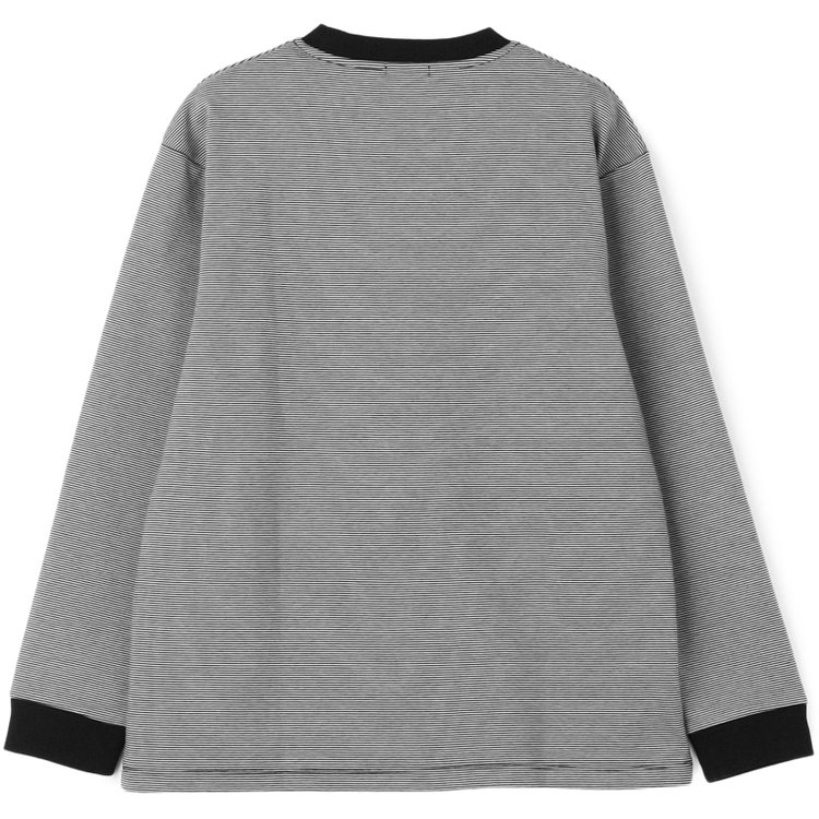 スーツセレクト 【RBC/長袖】ボーダーシャツ/ブラック 黒