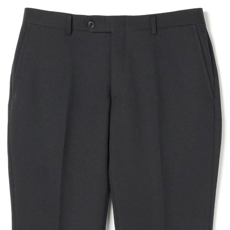 ブラックライン 【KSW】【年間】2釦シングルスーツ 0タック/ブラック×シャドーストライプ/ウォッシャブルパンツ※裾上げ必要 黒