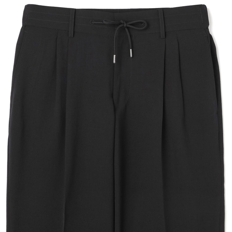 シルバーライン 【RBC】【春夏】3釦段返りシングルスーツ 2タック/ブラック/ドローコード&ウエストシャーリング/※パンツ裾上げ済仕様 黒