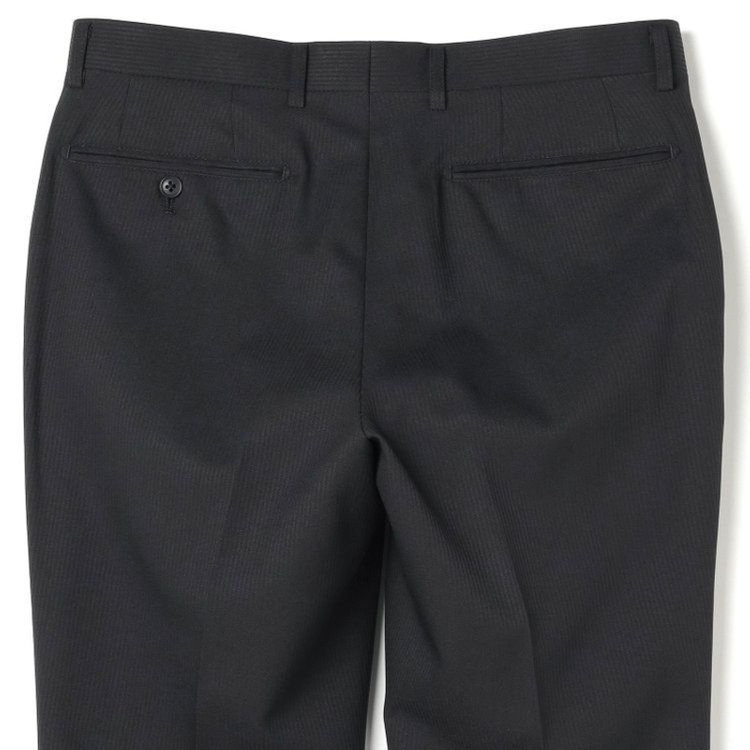 ブラックライン 【KSW】【年間】2釦シングルスーツ 0タック/ブラック×シャドーストライプ/ウォッシャブルパンツ※裾上げ必要 黒