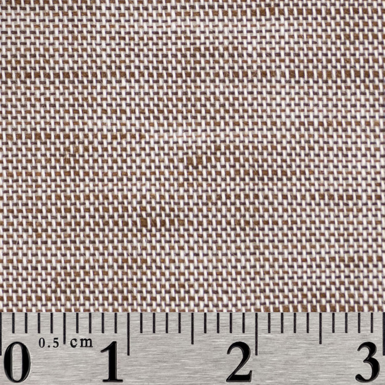 スーツセレクト 【国内縫製】【パターンオーダー】【涼感素材】ワイシャツ・ドレスシャツ/ブラウン/（COTTON70%/LINEN30%) 茶中間