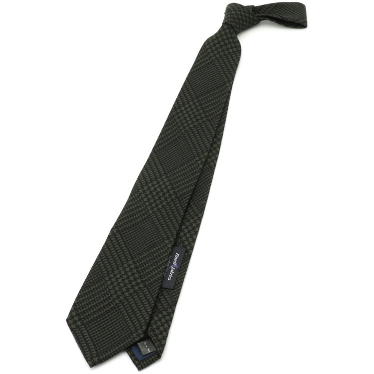 SUIT SELECT　アウトレット 【WEB限定/OUTLET/汚れ・キズ等有】【SILVER LINE】ウールチェックネクタイ 8.5cm幅/グリーン×ブラック/Finest fabrics by COMO ITALY その他