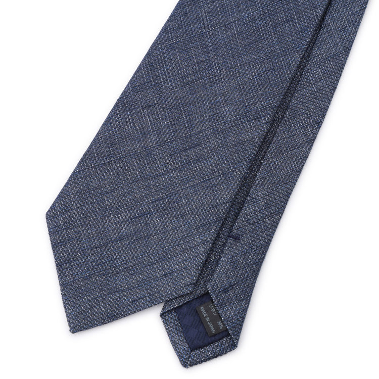 シルバーライン 【発送在庫あり】【SL】コットンシルクリネンソリッド系ネクタイ 8.5cm幅/ネイビー/ITALIAN FABRICS その他