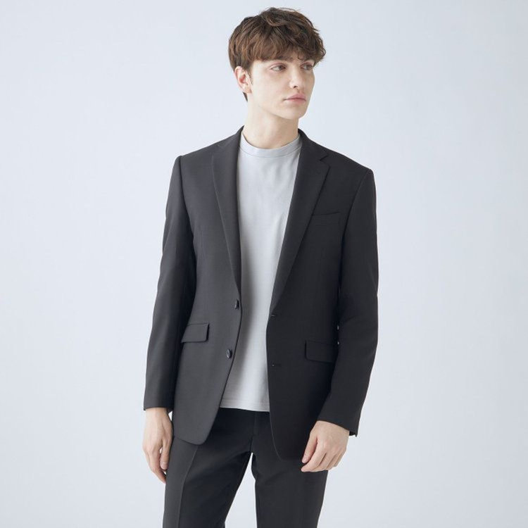 ブラックライン 【KSW】【年間】2釦シングルスーツ 0タック/ブラック/※裾上げ必要 黒