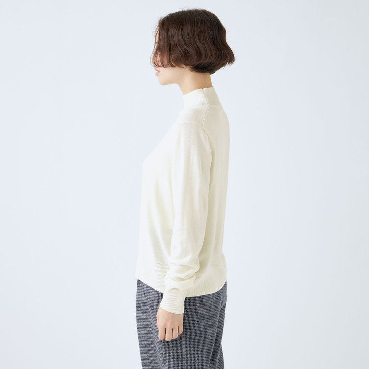 シルバーライン 【SL】【秋冬】ハイネック ニットセーター/ホワイト 白