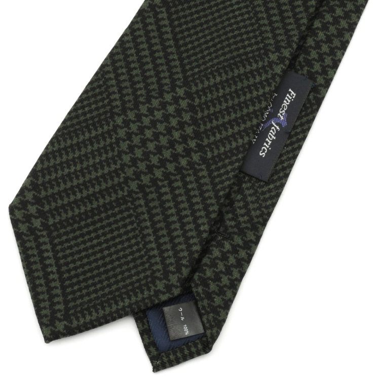 SUIT SELECT　アウトレット 【WEB限定/OUTLET/汚れ・キズ等有】【SILVER LINE】ウールチェックネクタイ 8.5cm幅/グリーン×ブラック/Finest fabrics by COMO ITALY その他