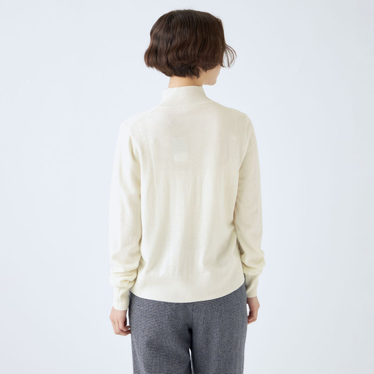 シルバーライン 【SL】【秋冬】ハイネック ニットセーター/ホワイト 白