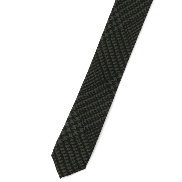 SUIT SELECT　アウトレット 【WEB限定/OUTLET/汚れ・キズ等有】【SILVER LINE】ウールチェックネクタイ 8.5cm幅/グリーン×ブラック/Finest fabrics by COMO ITALY その他