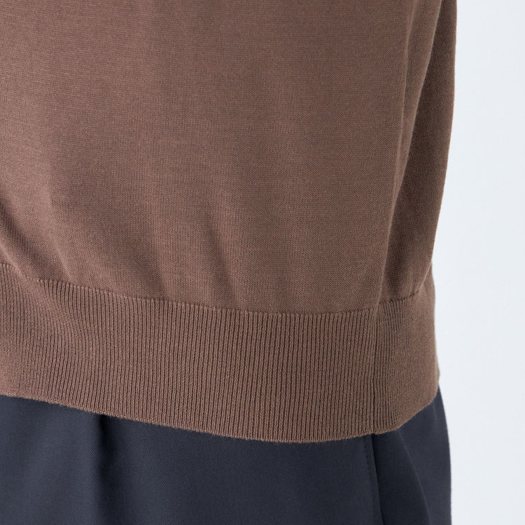 スーツセレクト 【RBC】【春夏】コットンレーヨンニットカーディガン/ブラウン 茶淡色