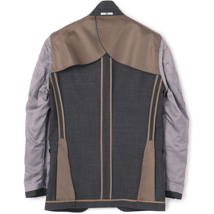 シルバーライン 【CLASSICO TAPERED】【春夏】3釦段返りシングルスーツ 2タック/グレー/パッチポケット/ウエストムーブ/MARZOTTO/※パンツ裾直し必要 グレー濃色