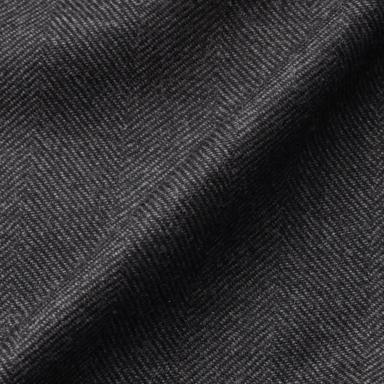 シルバーライン 【発送在庫あり】【CLASSICO TAPERED】【秋冬】3釦段返りシングルスーツ 2タック/グレー×ヘリンボーン/ウエストムーブ/MARZOTTO/※裾上げ必要 グレー濃色