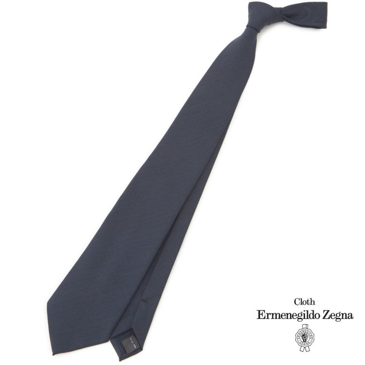 シルバーライン 【SL】ウールシャドーストライプネクタイ 8.5cm幅/ネイビー/Ermenegildo Zegna TRAVELLER woven in italy その他