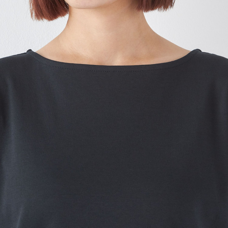 シルバーライン 【SILVER LINE/5分袖】パフスリーブカットソー/ブラック 黒