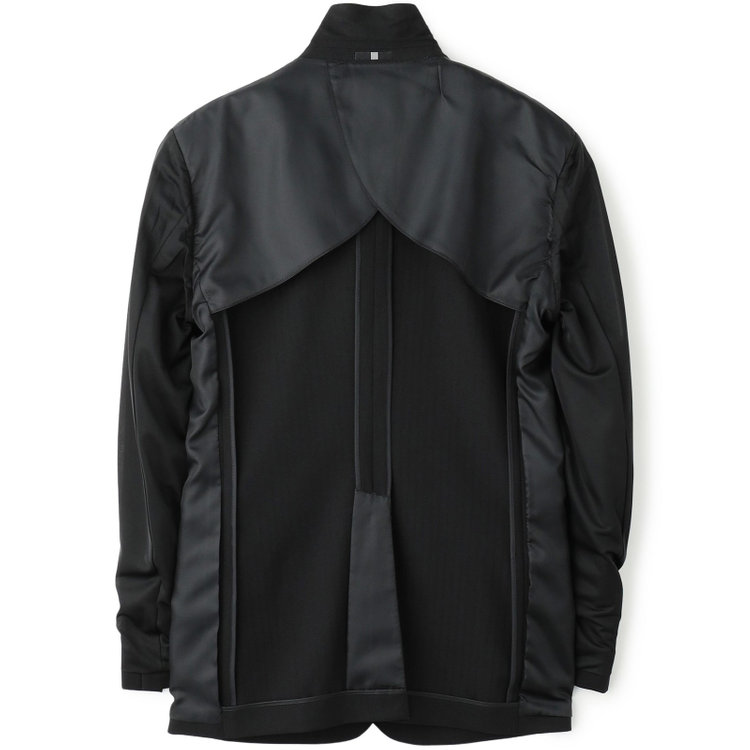 ブラックライン 【SLIM TAPERED_2】【年間】2釦シングルテーパードパンツスーツ 0タック/ブラック×シャドーストライプ/ウエストシャーリング/4S/※パンツ裾上げ済仕様 黒