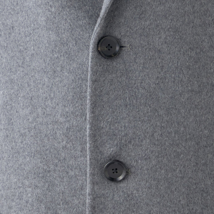 ブラックライン 【発送在庫あり】【BL】【AB体】ウールチェスターコート/グレー×ソリッド/NEW ZEALAND WOOL LIMITED EDITION グレー中間