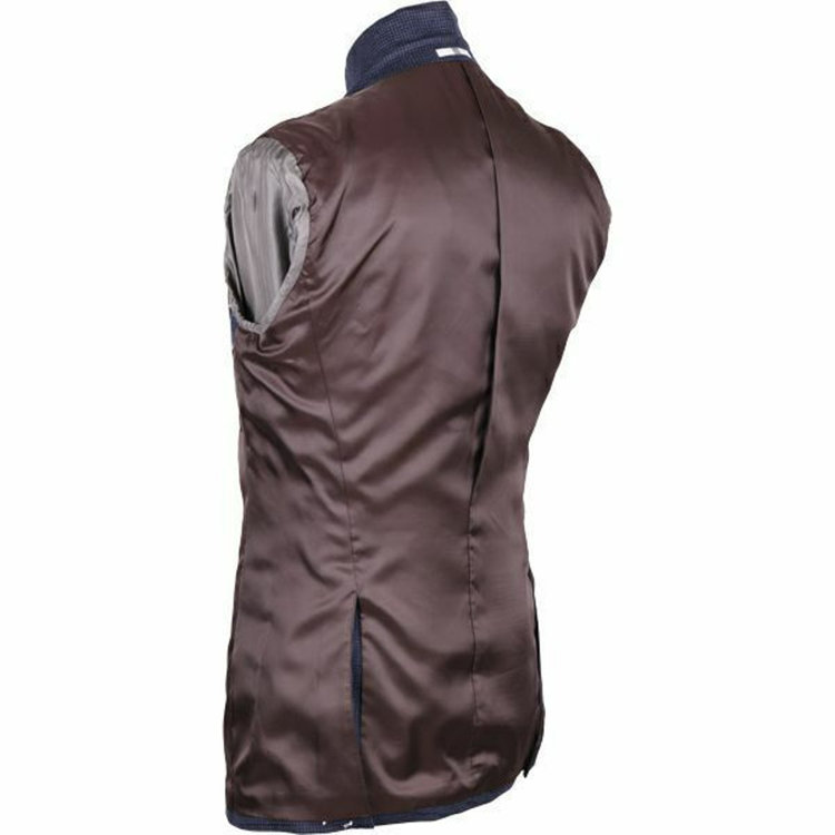 スーツセレクト 【WEB限定/OUTLET】【CLASSICO TAPERED】【秋冬】3釦段返りシングルスーツ 2タック/ネイビー＆ブラック×ハウンドトゥース/パッチポケット/サイドAJ/NEW ZEALAND WOOL MIX ネイビー系(紺)