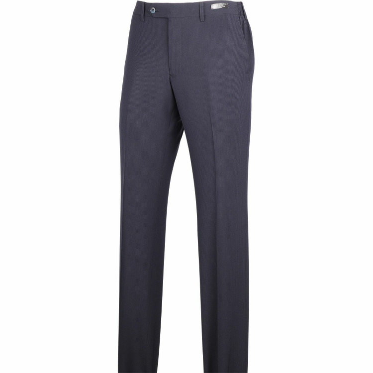 スーツセレクト 【WEB限定/OUTLET】【SLIM TAPERED】【春夏】4S 0タックテーパードパンツ/ネイビー×シャドーストライプ/ウォッシャブル ネイビー系(紺)