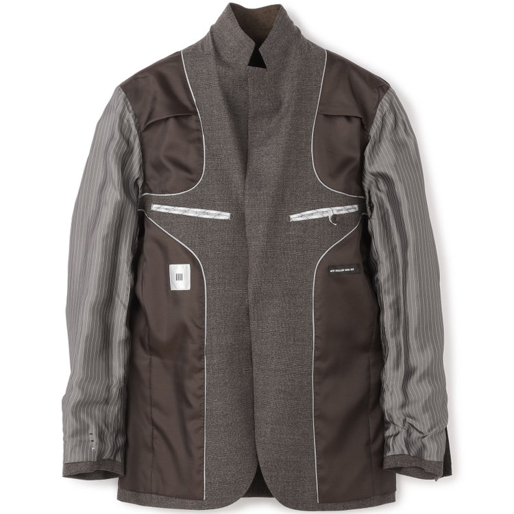 シルバーライン 【CLASSICO TAPERED】【秋冬】3釦段返りシングルスーツ 2タック/ブラウン×チェック/NEW ZEALAND WOOL MIX/※裾上げ必要 茶中間