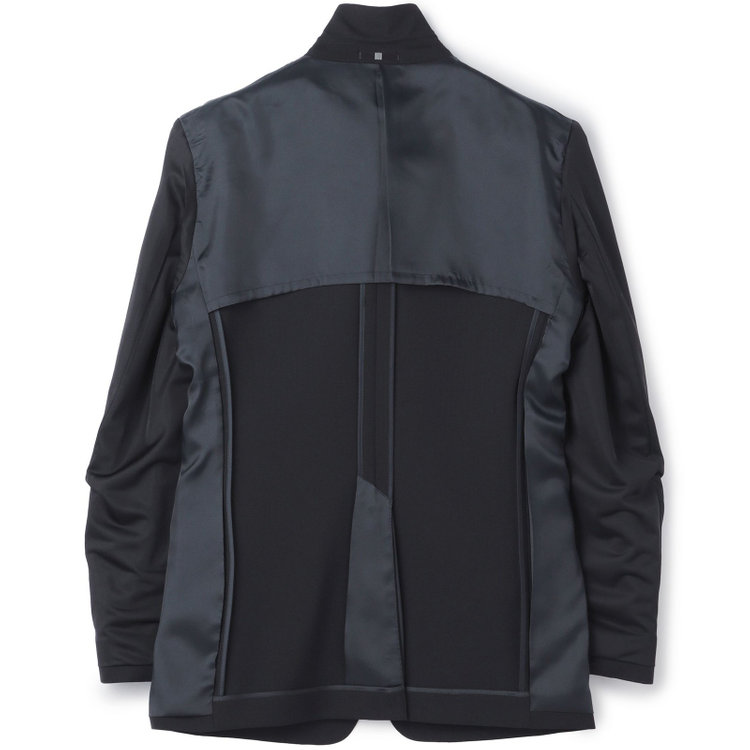 ブラックライン 【SLIM TAPERED_2】【年間】2釦シングルスリーピーススーツ 0タック/ブラック×シャドーストライプ/ウエストシャーリング/4S SUSTAINABILITY&ECOLOGY FABRIC/リバーシブルベスト仕様（グレー）/※パンツ裾上げ済仕様 黒