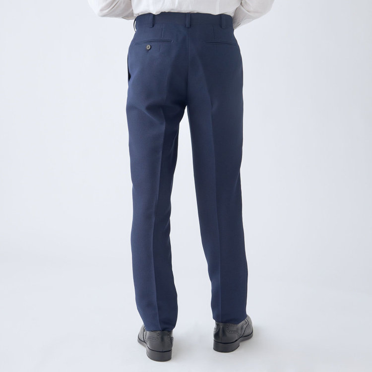 シルバーライン 【5DAYS CLOSET】【RBC】【春夏】テンセルブレンド1タックテーパードパンツ/ネイビー/ウエストムーブ/4S SUSTAINABILITY&ECOLOGY FABRIC/※裾上げ必要 紺中間