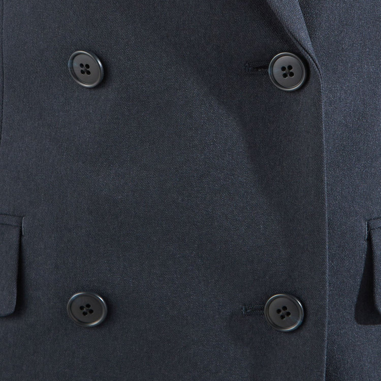 シルバーライン 【RELAX WIDE】【秋冬】 ダブルジャケットワイドパンツスーツ/ネイビー/4S SUSTAINABILITY&ECOLOGY FABRIC/※パンツ裾上げ済仕様 紺中間