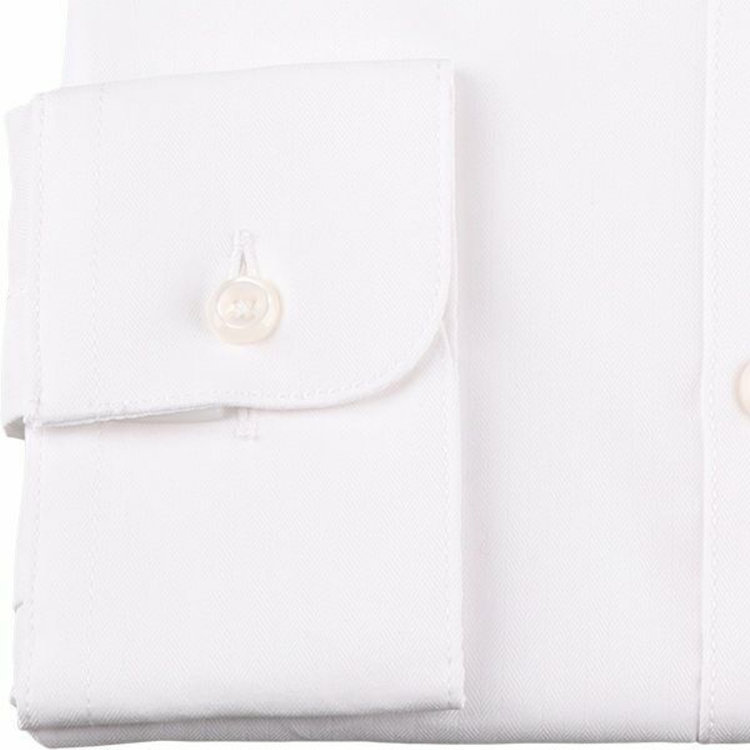 ブラックライン 【WEB限定/OUTLET】【BL/長袖】スキッパーブラウス/ホワイト×ドビーヘリンボーンストライプ/NON IRON-HYBRID ホワイト系(白)