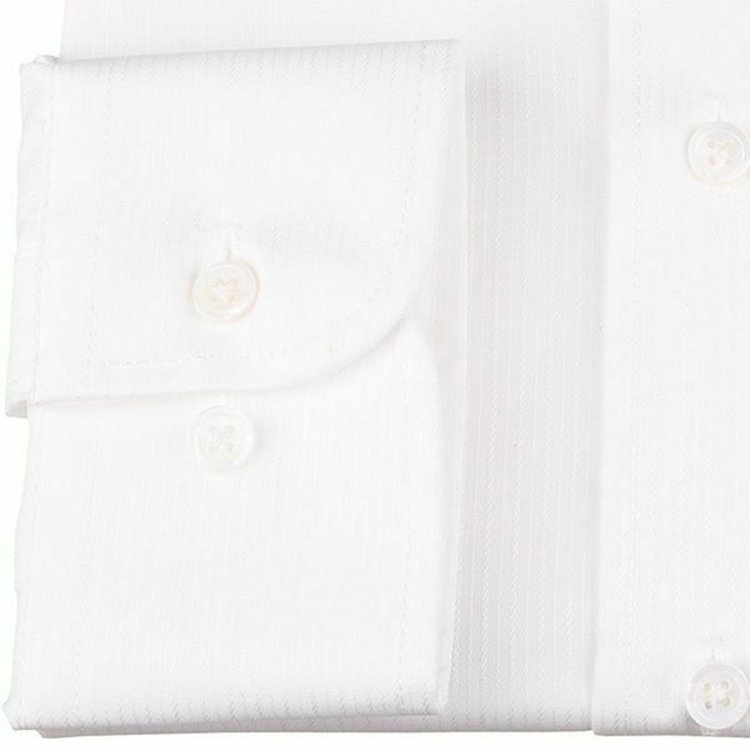 ブラックライン 【SILVER LINE】【形態安定】ボタンダウンワイシャツ/ホワイト×ドビーストライプ ホワイト系(白)