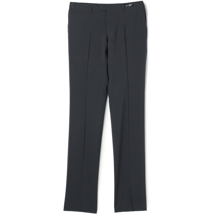 ブラックライン 【SLIM TAPERED】【春夏】0タックテーパードパンツ/グレー×チェック/ウエストシャーリング/ウォッシャブル/4S SUSTAINABILITY&ECOLOGY FABRIC/※裾上げ済仕様 グレー濃色