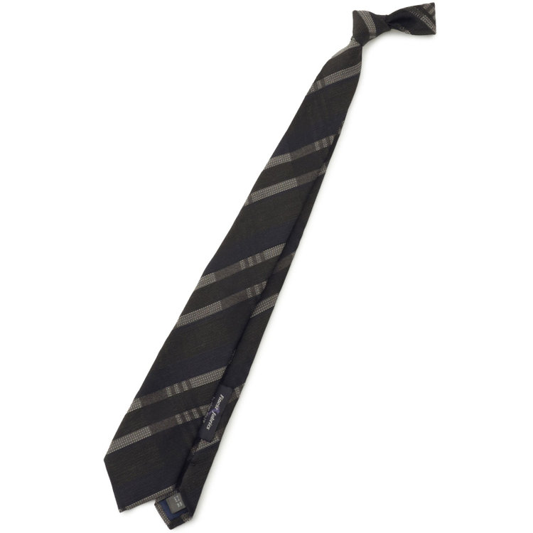 ブラックライン 【BLACK LINE】ウールシルクチェックネクタイ 7.5cm幅/グリーン/Finest fabrics by COMO ITALY その他