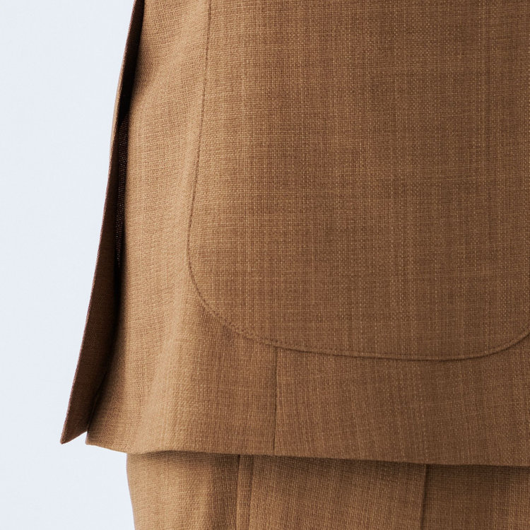 ブラックライン 【RBC】【春夏】6釦2掛けダブルジャケット/ブラウン/パッチポケット/4S SUSTAINABILITY&ECOLOGY FABRIC 茶中間