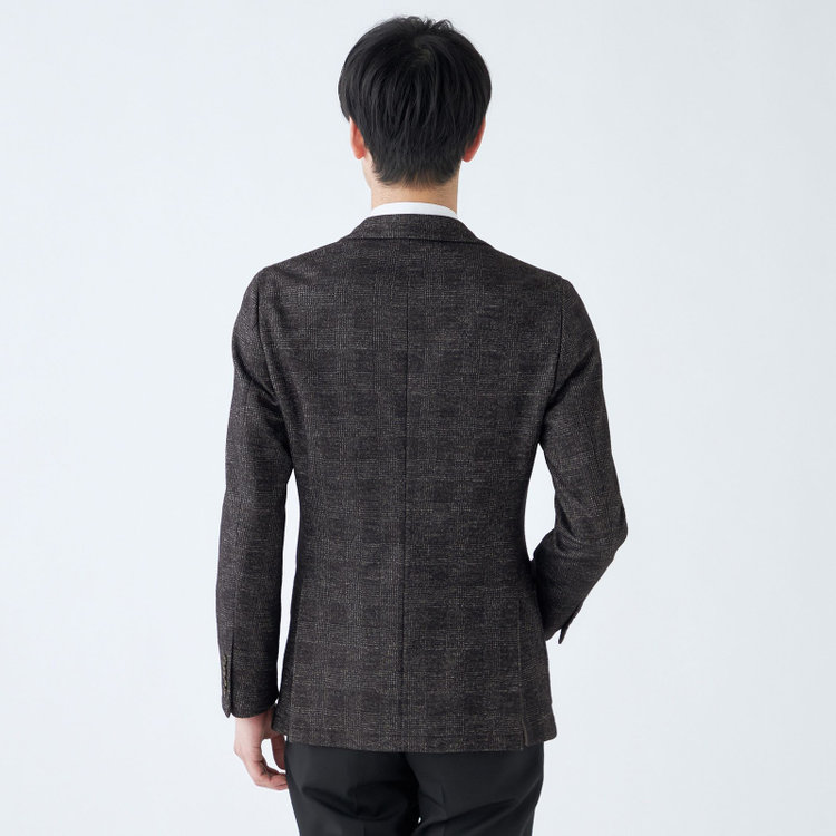 シルバーライン 【発送在庫あり】【RBC】【秋冬】2釦ジャケット/グレー×グレンチェック/パッチポケット グレー濃色