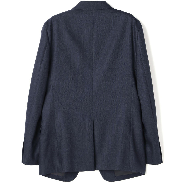 ブラックライン 【SLIM TAPERED】【年間】 2釦シングルスリーピーススーツ 0タック/ ダークネイビー×デジタルデニム  /ウエストシャーリング/ 4S TAKE OUT SUITS / ※パンツ裾上げ済仕様 紺濃色