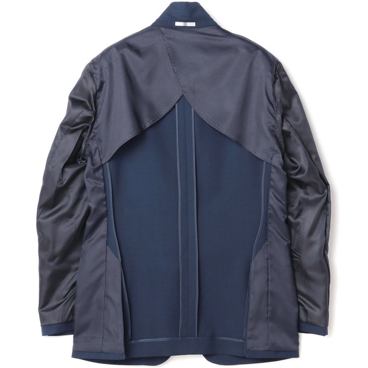 SUIT SELECT　アウトレット 【WEB限定/OUTLET/汚れ・キズ等有】【CLASSICO TAPERED】【秋冬】スペアパンツ付き/2釦シングルスーツ 1タック/ネイビー×ソリッド/ウォッシャブル/※裾上げ必要※スラックス汚れ 紺中間