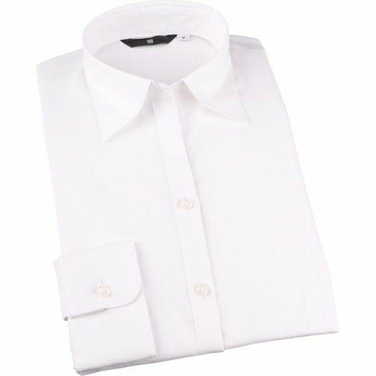 ブラックライン 【WEB限定/OUTLET】【BL/長袖】スキッパーブラウス/ホワイト×ドビーヘリンボーンストライプ/NON IRON-HYBRID ホワイト系(白)