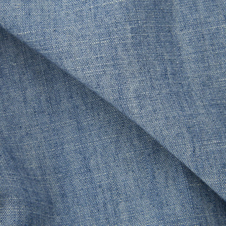 シルバーライン 【発送在庫あり】【CLASSICO TAPERED】ワイドカラーワイシャツ/ブルー/インディゴ染 青中間