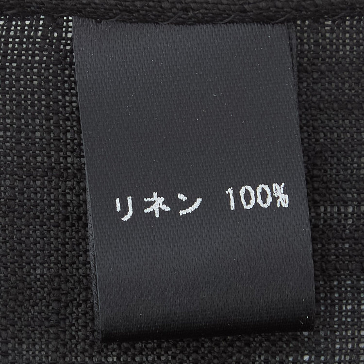 シルバーライン リネンポケットチーフ/ブラック 黒