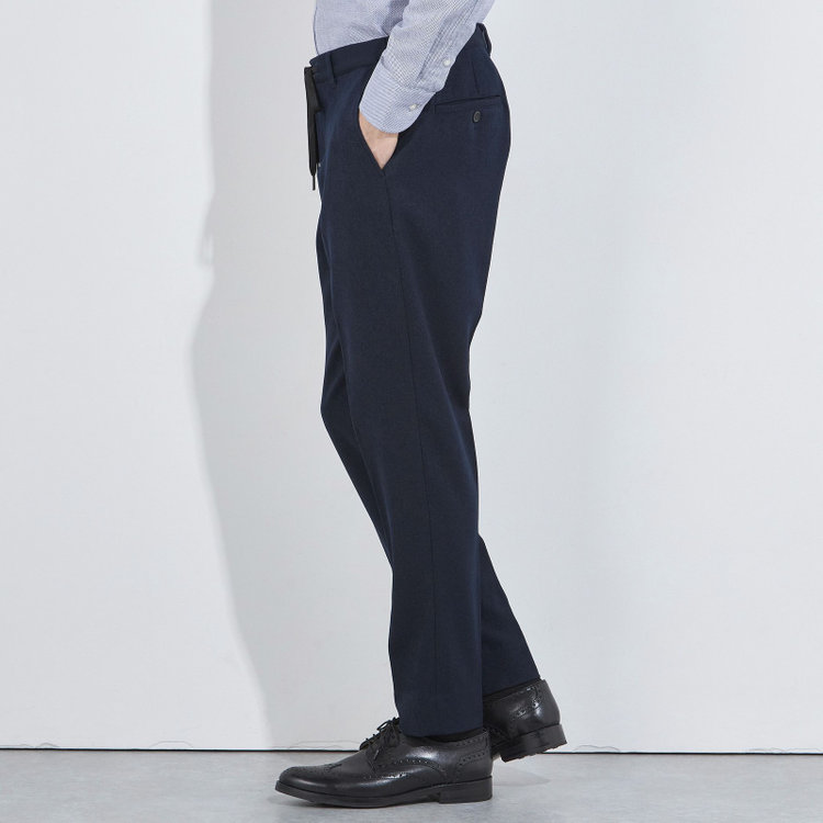 ソノタ 【BLACK LINE】【秋冬】ドローコード0タックパンツ/ネイビー/ウエストシャーリング仕様/※裾上げ済み仕様 紺中間