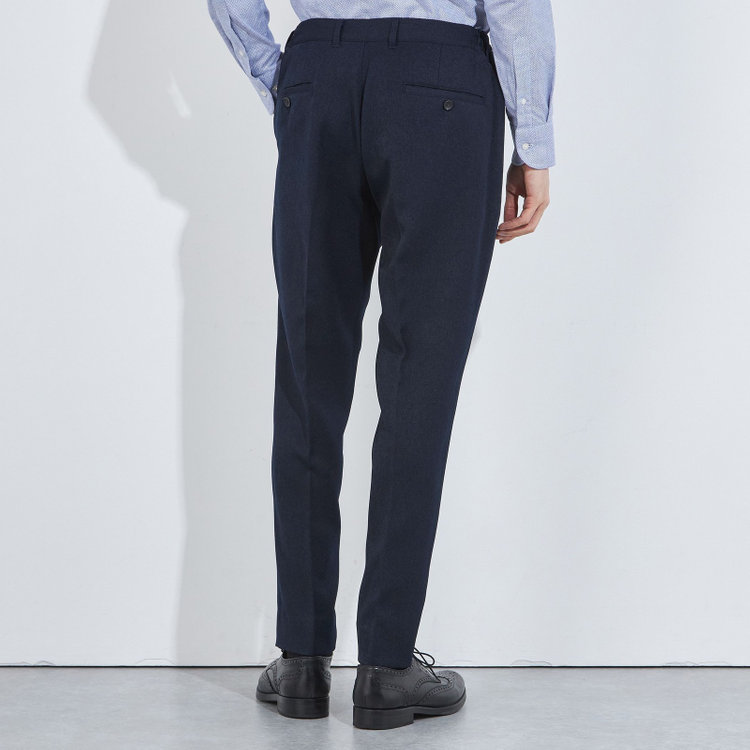 ソノタ 【BLACK LINE】【秋冬】ドローコード0タックパンツ/ネイビー/ウエストシャーリング仕様/※裾上げ済み仕様 紺中間