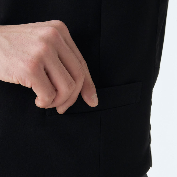 ブラックライン 【BL】【年間】リバーシブルジレ(ベスト)/ブラック×ソリッド＆グレー×ソリッド/4S グレー濃色