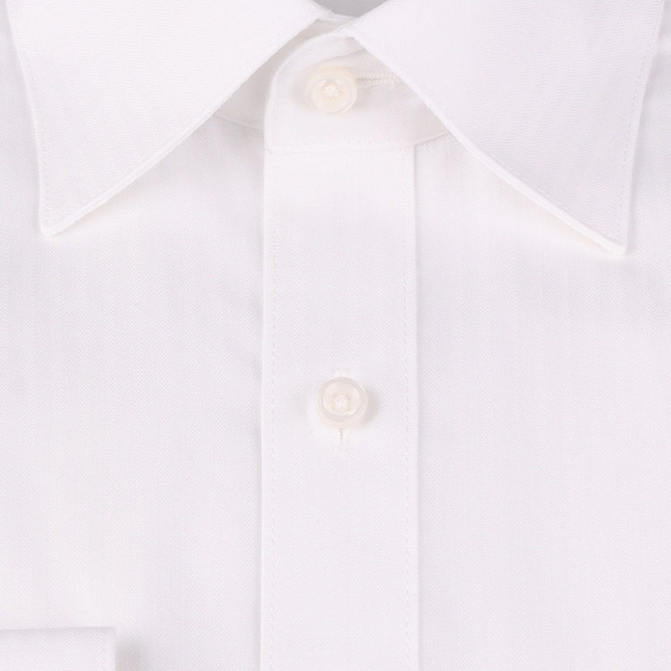 ブラックライン 【BLACK LINE】【形態安定】ワイドカラードレスワイシャツ/ホワイト×ドビーストライプ 白