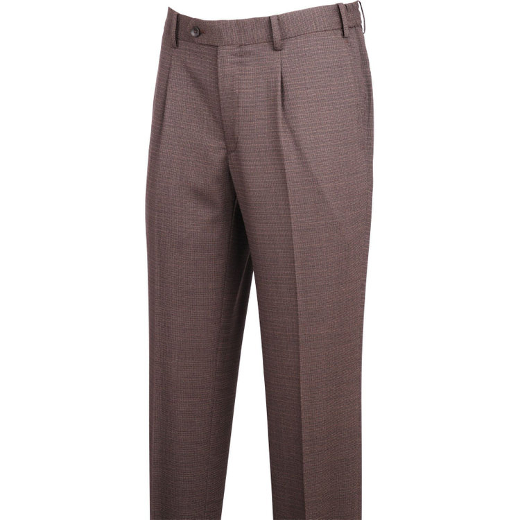 スーツセレクト 【WEB限定/OUTLET】【CLASSICO TAPERED】【春夏】スペアパンツ付き/2釦シングルスーツ 1タック/ブラウン×チェック/ウエストシャーリング/4S SUSTAINABILITY&ECOLOGY FABRIC ブラウン系(茶)