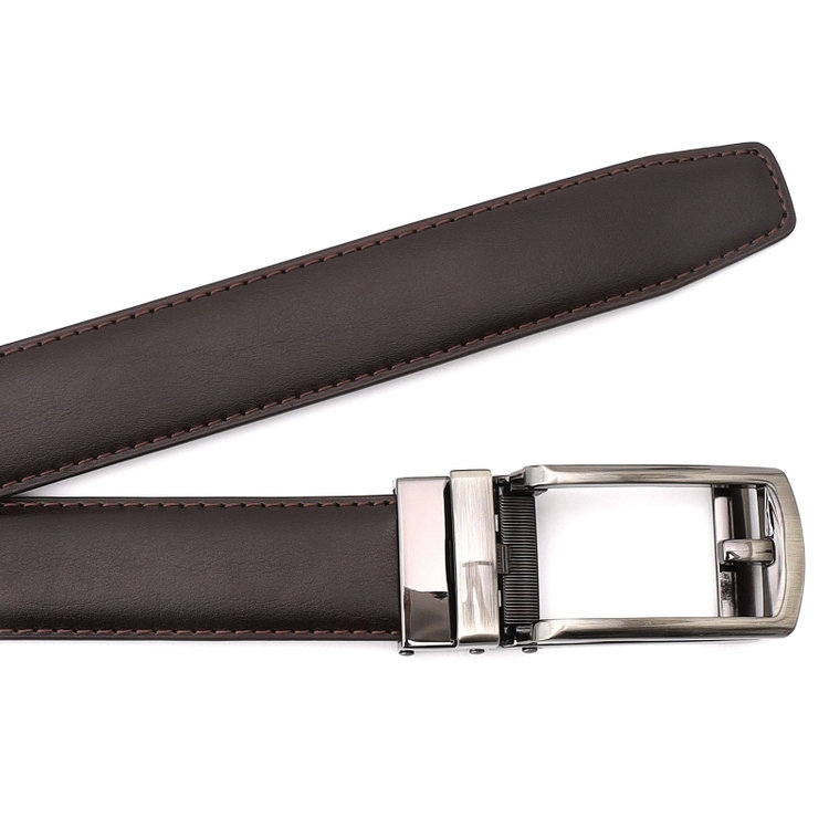 シルバーライン 【フリーアジャスト仕様/5mm間隔/32段階】バックルロングベルト 2.9cm幅/ブラウン(ウエスト120cmまで対応) 茶濃色