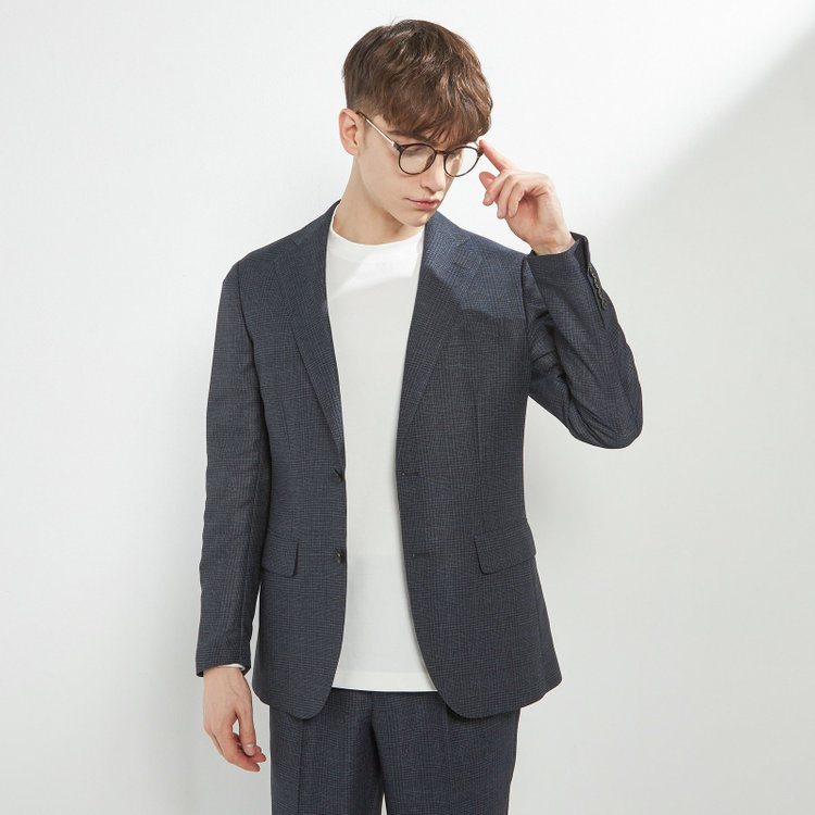 シルバーライン 【5DAYS CLOSET】【RBC】【春夏】2釦シングルジャケット/ネイビー×チェック/4S SUSTAINABILITY&ECOLOGY FABRIC 紺中間