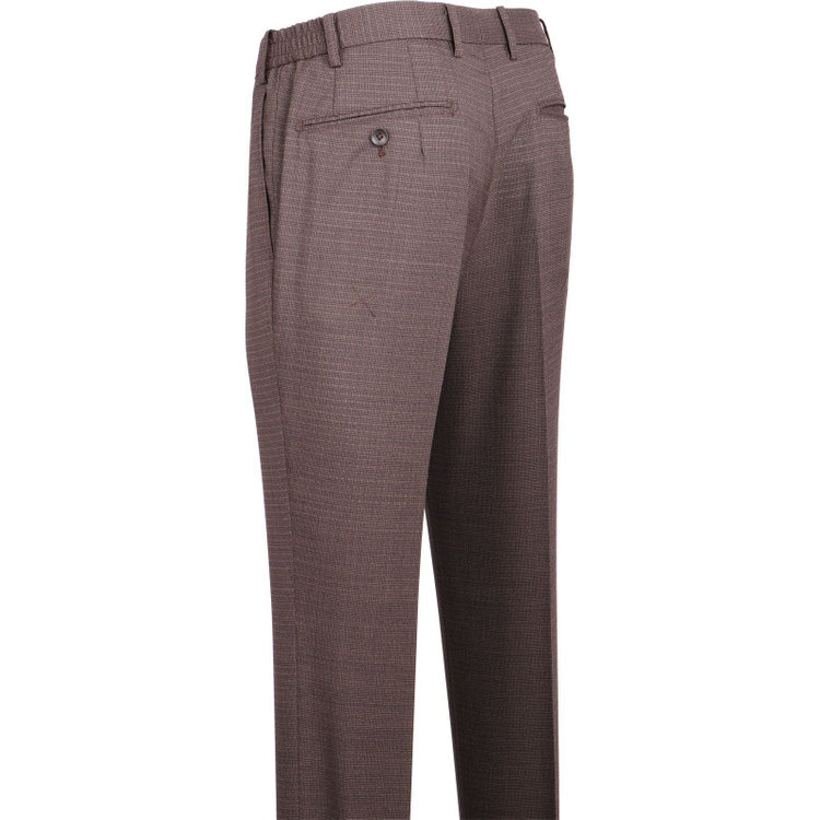 スーツセレクト 【WEB限定/OUTLET】【CLASSICO TAPERED】【春夏】スペアパンツ付き/2釦シングルスーツ 1タック/ブラウン×チェック/ウエストシャーリング/4S SUSTAINABILITY&ECOLOGY FABRIC ブラウン系(茶)